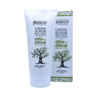 Crema scrub biologica viso e corpo olio di oliva extravergine