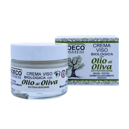 Crema viso biologica con olio di oliva