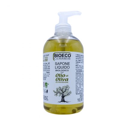 Sapone liquido biologico con olio di oliva